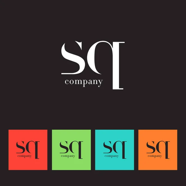 Logo aziendale della lettera S & Q — Vettoriale Stock