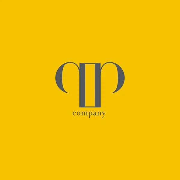 Q ve P harfi şirket logosu — Stok Vektör