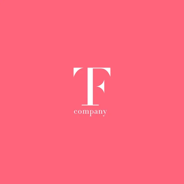 Logo T & F Letter Company — Vettoriale Stock