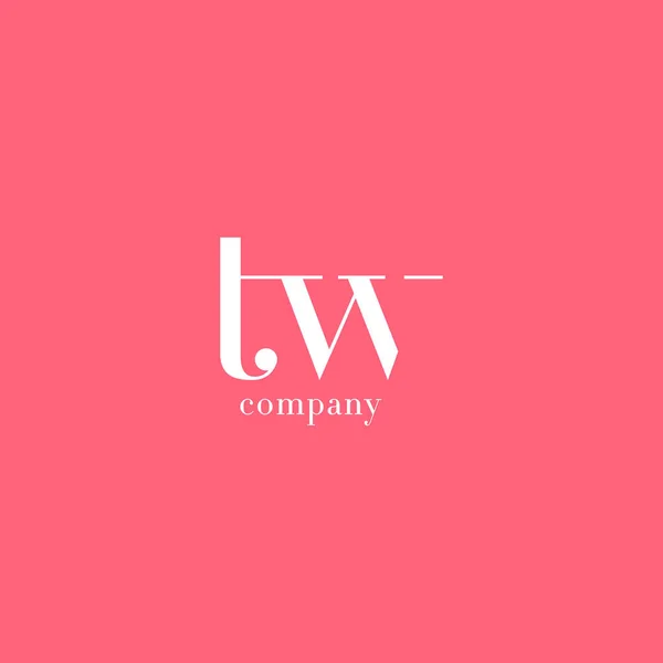 T & W Letter Company Logo — Stock Vector