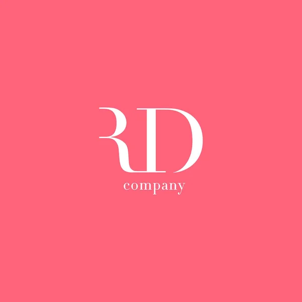 R & D betű cég logója — Stock Vector