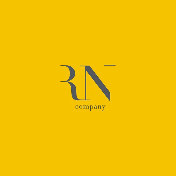 Logotipo de la empresa R & N Letter — Vector de stock