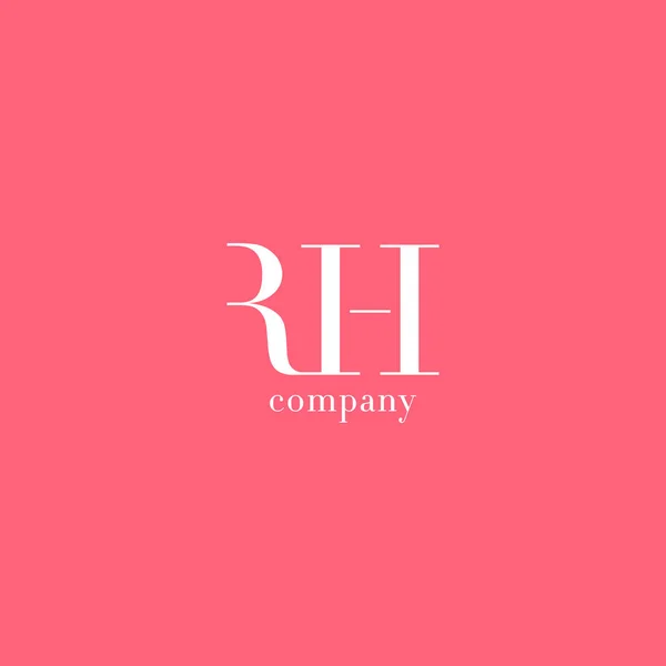 R & H brev företagslogotyp — Stock vektor