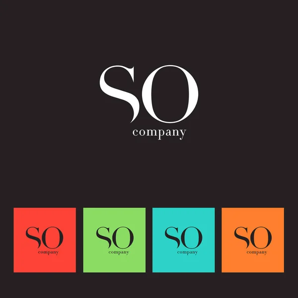 Logotipo de la empresa de S & O Letter — Archivo Imágenes Vectoriales
