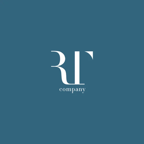 Logo aziendale della lettera R & T — Vettoriale Stock
