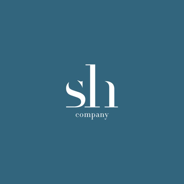 Logo aziendale della lettera S & H — Vettoriale Stock