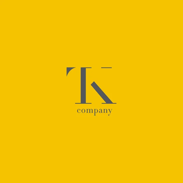 T ve K harfi şirket logosu — Stok Vektör