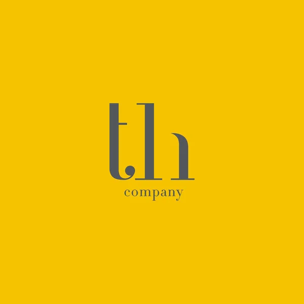T ve H harfi şirket logosu — Stok Vektör