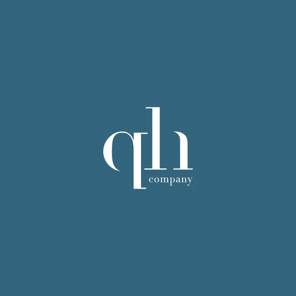 Q & H 文字会社のロゴ — ストックベクタ