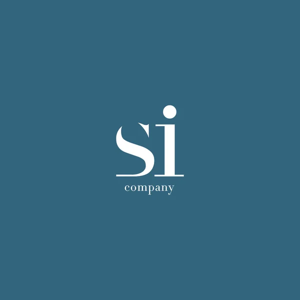 S & jag brev företagslogotyp — Stock vektor