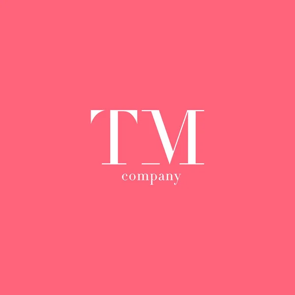 T & M Letter Company Logo — Stock Vector