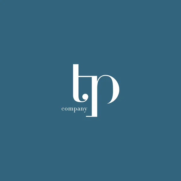 T ve P harfi şirket logosu — Stok Vektör