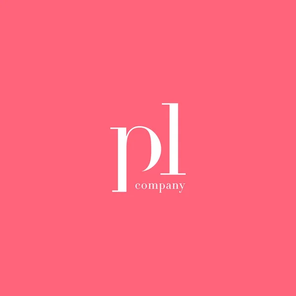 P & L Carta logotipo da empresa —  Vetores de Stock