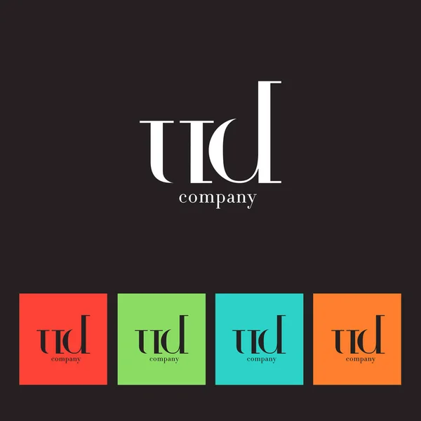 U & D brev företagslogotyp — Stock vektor