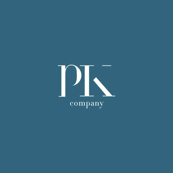 P & K brief bedrijfslogo — Stockvector