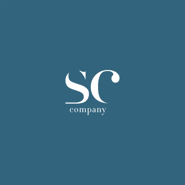 S & Logo společnosti písmeno C — Stockový vektor