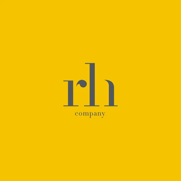 Logotipo de la empresa R & H Letter — Vector de stock