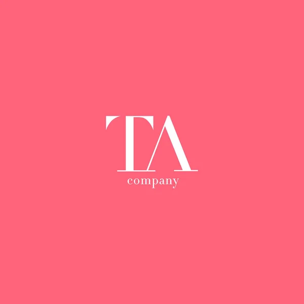 Logo T & A Letter Company — Vettoriale Stock