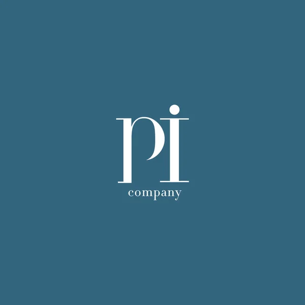 P & I Letter Company Logo — Stock Vector