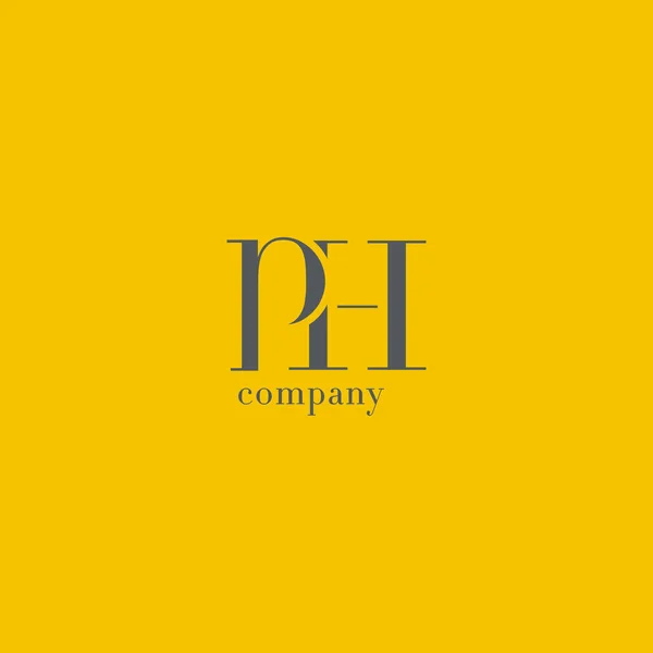 P & H Letter Company Logo — Stock Vector