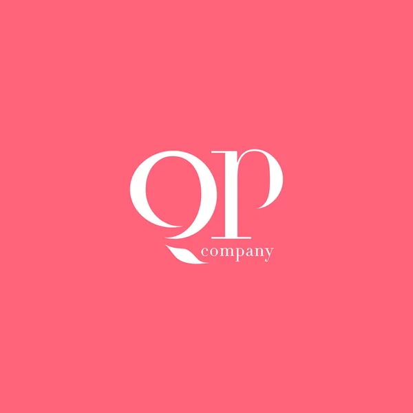 Logotipo de la empresa Q & P Letter — Vector de stock