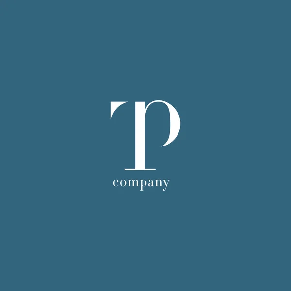 T & P betű cég logója — Stock Vector