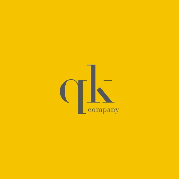 Q & K brief bedrijfslogo — Stockvector