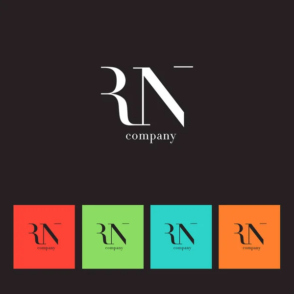 Logotipo de la empresa R & N Letter — Vector de stock