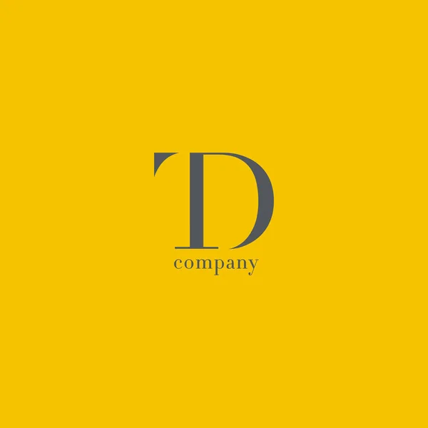 T & D betű cég logója — Stock Vector