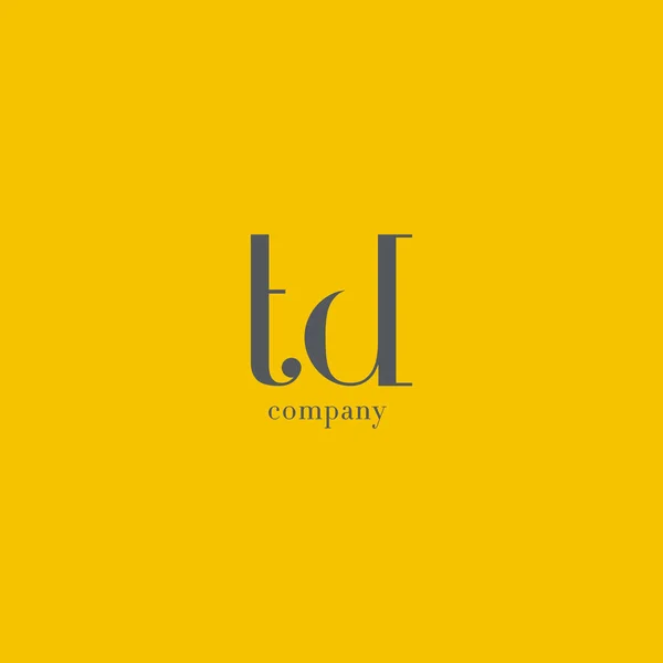 T & D Letter Company Logo — Stock Vector
