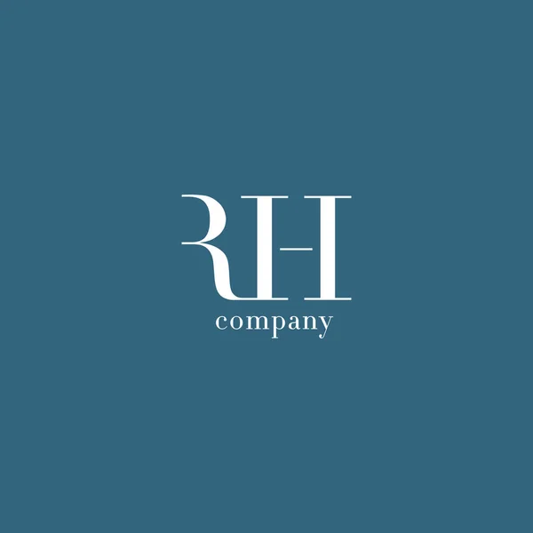 R & H Lettre Logo de l'entreprise — Image vectorielle