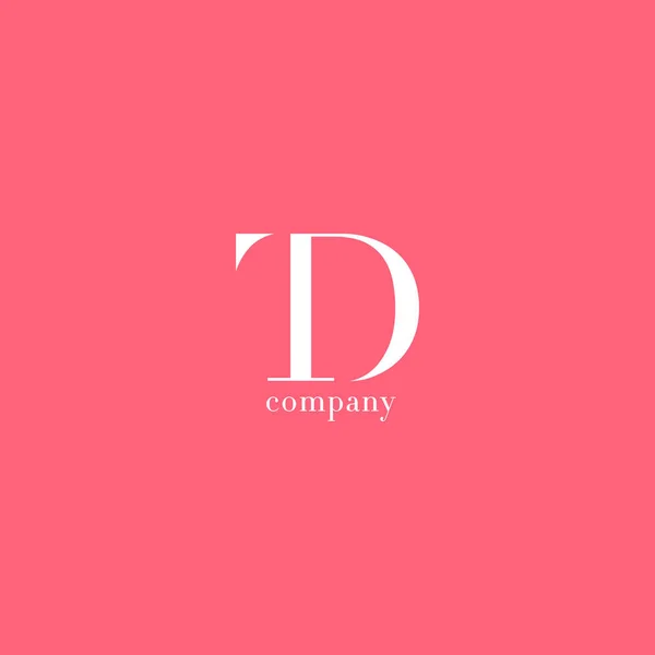 Logotipo de la empresa T & D Letter — Vector de stock