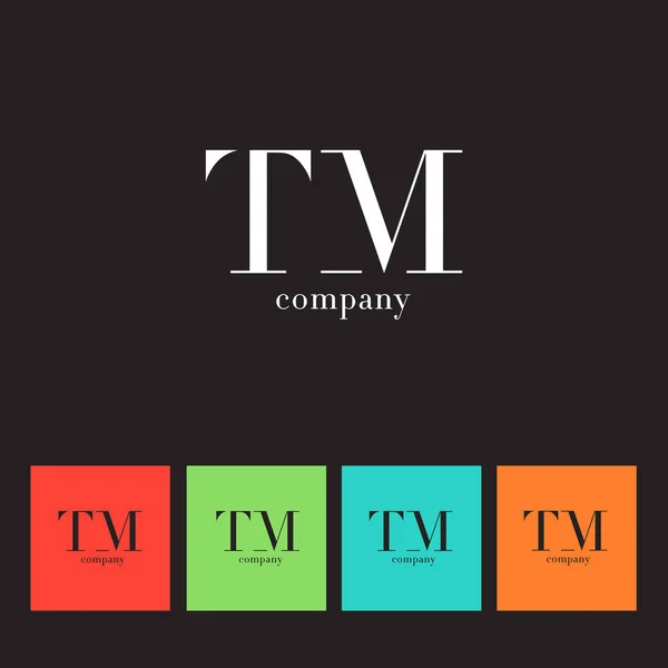 T & M brev företagslogotyp — Stock vektor