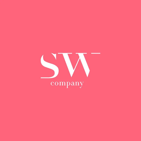 S & λογότυπο εταιρείας γράμμα W — Διανυσματικό Αρχείο