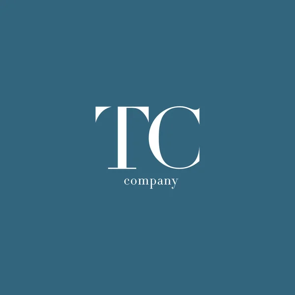 T & C Letter Company Logo — Stock Vector