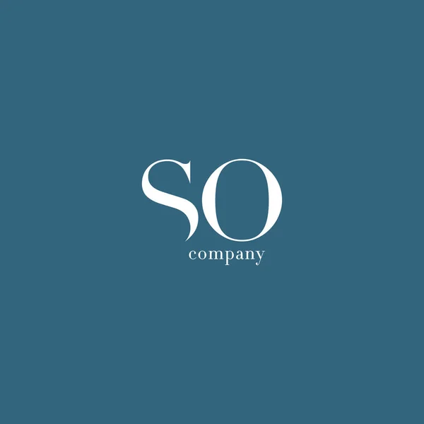 S & O Carta logotipo da empresa —  Vetores de Stock