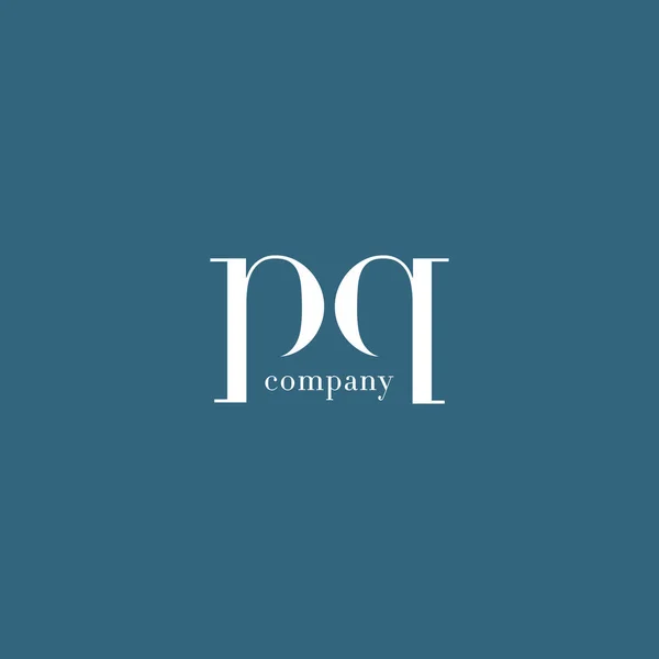 P ・ Q の文字の会社のロゴ — ストックベクタ