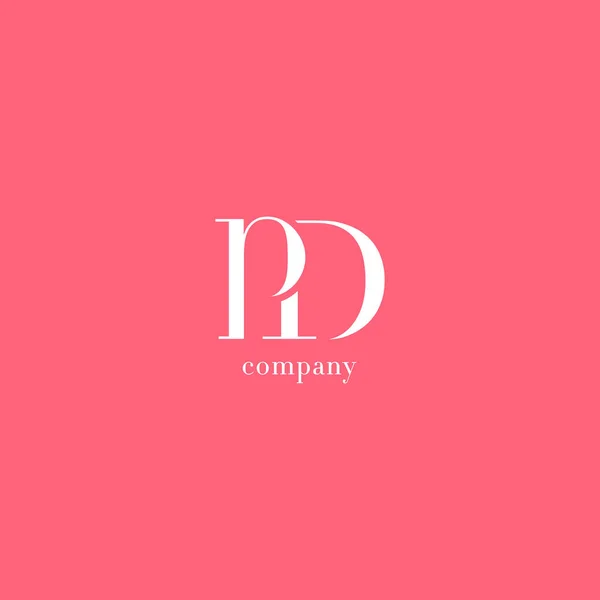 P & D Carta logotipo da empresa —  Vetores de Stock