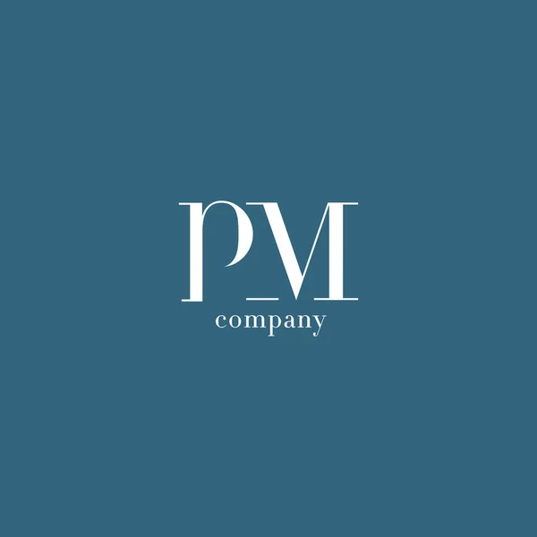 P ・ M 文字の会社のロゴ — ストックベクタ