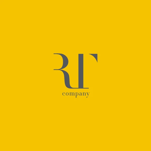 R ve T harfi şirket logosu — Stok Vektör
