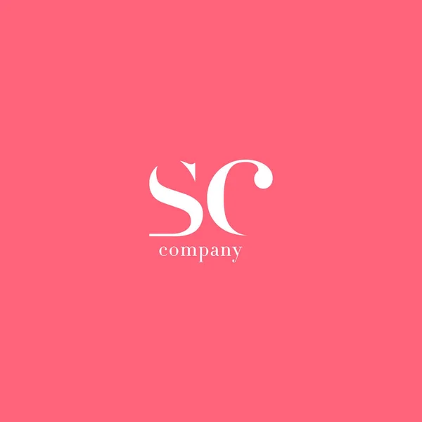 S & C 편지 회사 로고 — 스톡 벡터