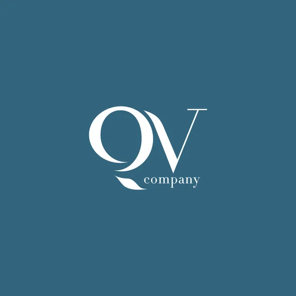 Logo Perusahaan Huruf Q & V - Stok Vektor