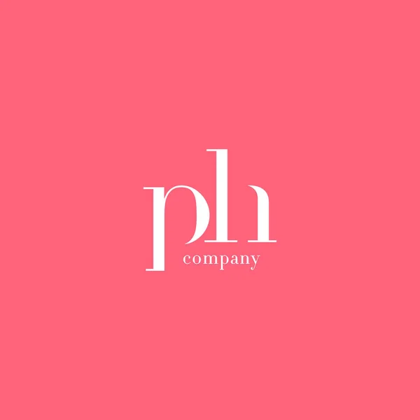 P & H Carta logotipo da empresa —  Vetores de Stock