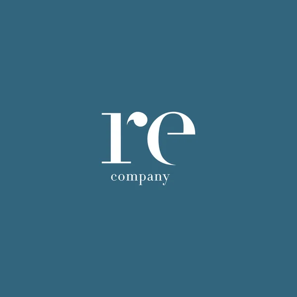 Logotipo de la empresa de letra R & E — Vector de stock