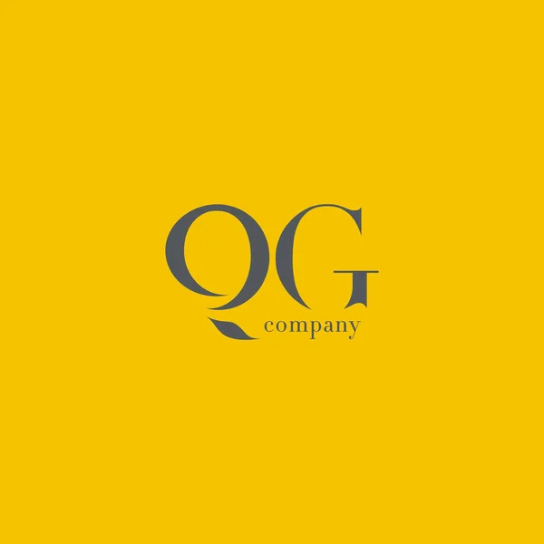 Q ・ G 文字の会社のロゴ — ストックベクタ