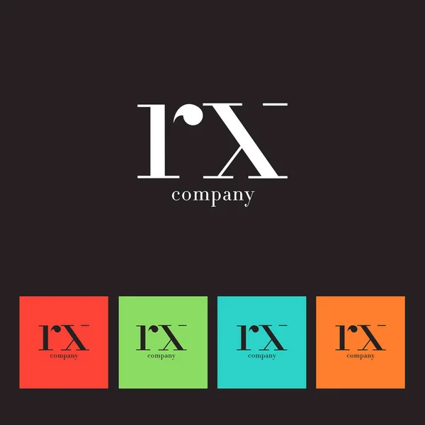 Logotipo de la empresa R & X Letter — Vector de stock