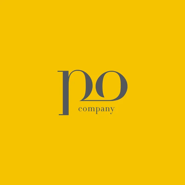 P ve O mektup şirket logosu — Stok Vektör