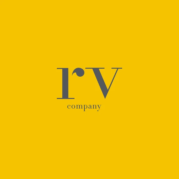 R & V Letter Company Logo — Stock Vector