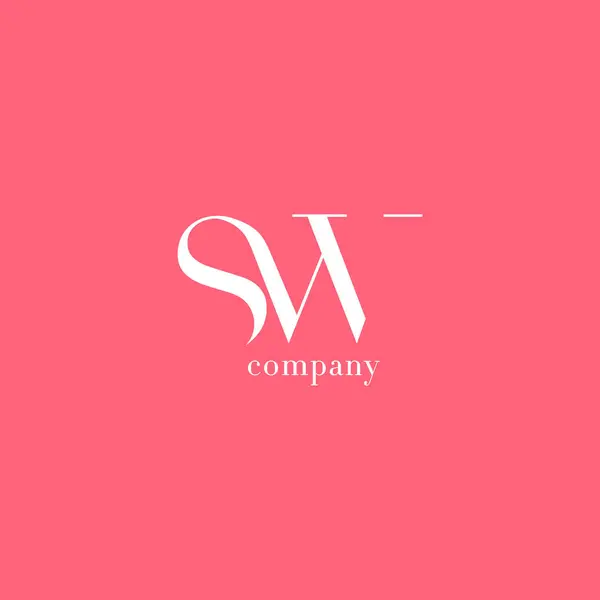 S & Logo firmy list W — Wektor stockowy