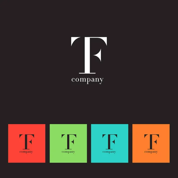 T & F brev företagslogotyp — Stock vektor
